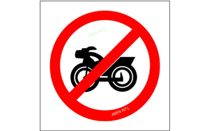 No Entry For Motorcycle Sign