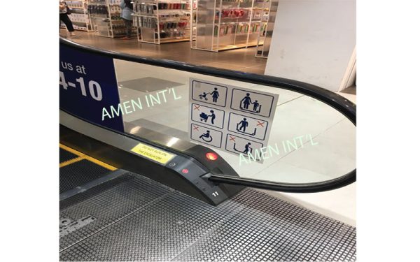 Escalator Caution Signs Singapore | Amen International Pte Ltd