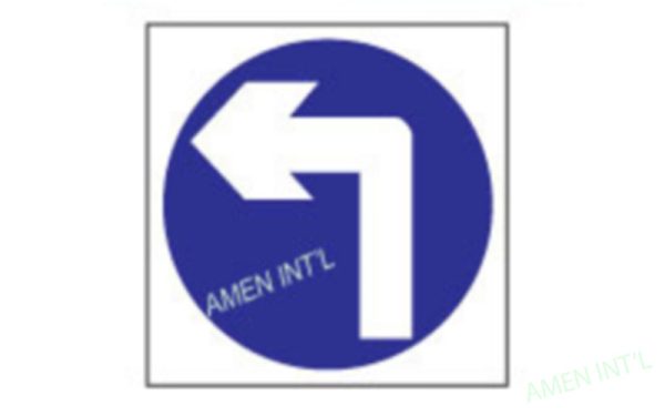 Left Turn Ahead Sign Singapore | Amen International Pte Ltd