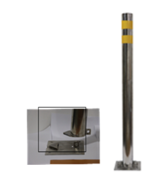 Stainless Steel Removable Bollard (Base Plate)